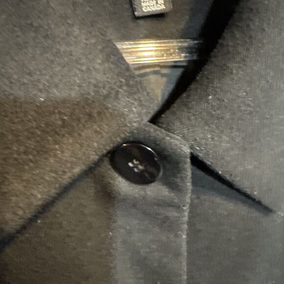 Louben Womens Size 22 Jacket Black Button Front Career Work Vintage - Picture 2 of 9